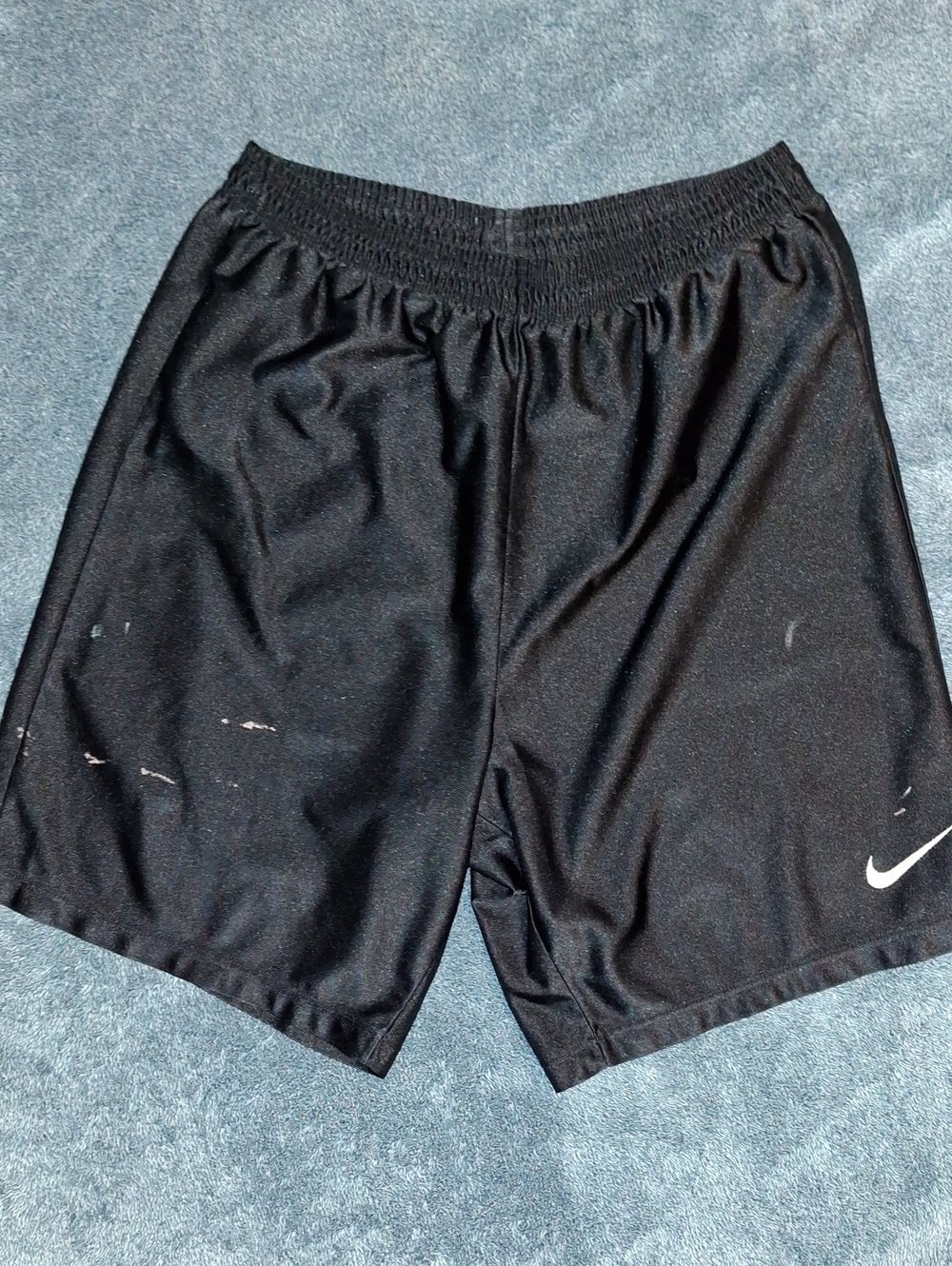 Nike Black Men’s Athletic Shorts with White Swoosh